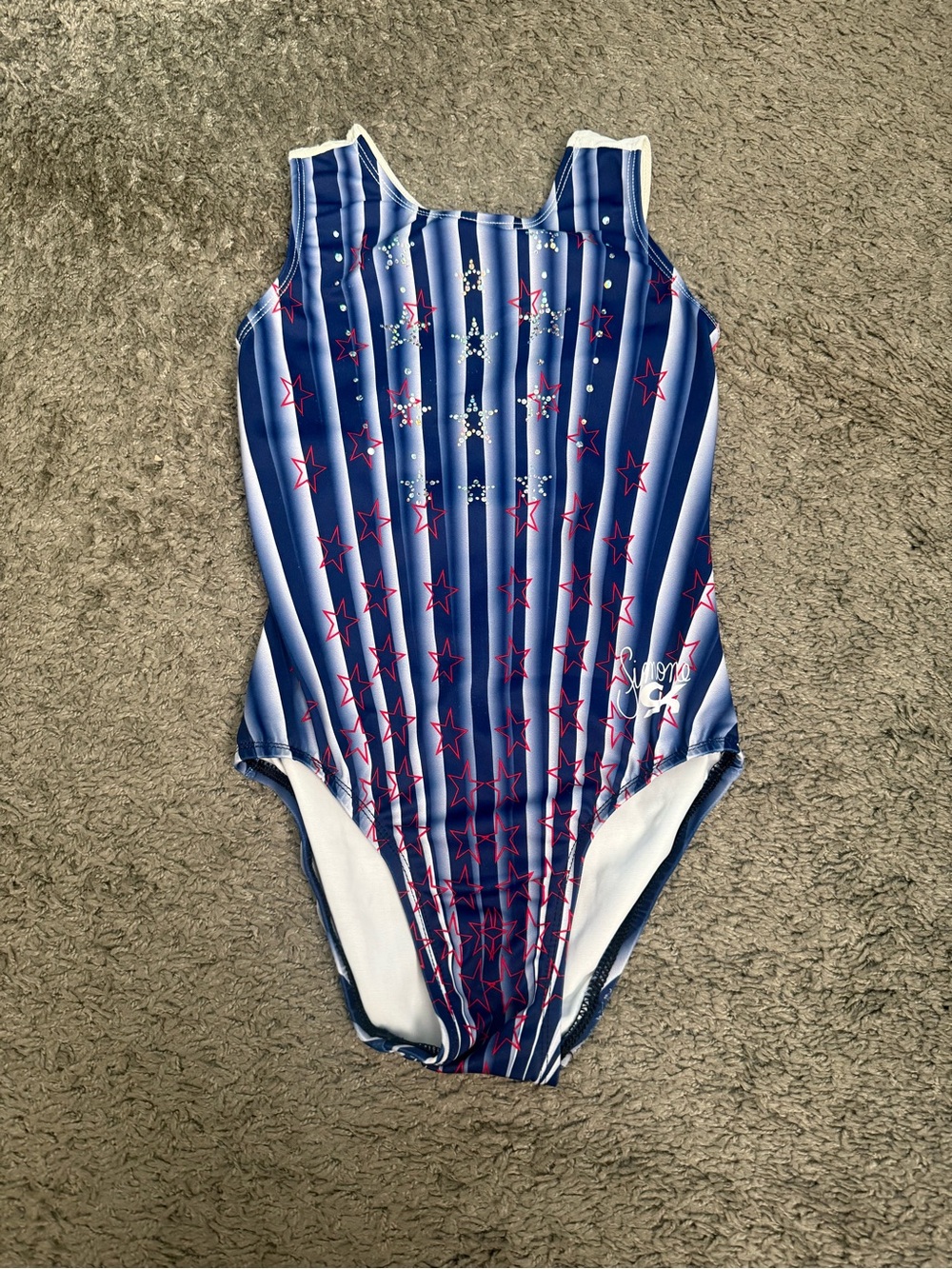 GK Elite Simone Biles Patriotic Theme Leotard Sz CL